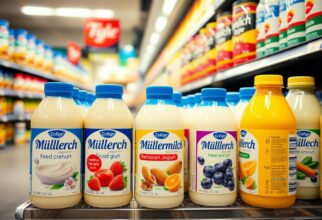 Müllermilch Sorten und Geschmacksrichtungen im Kühlregal