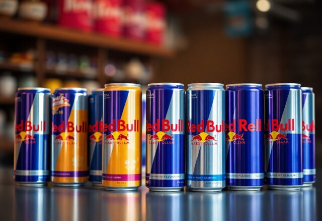 Alle Red Bull Sorten: Geschmack, Inhaltsstoffe und Verfügbarkeit [Bildinhalt mit KI erstellt]