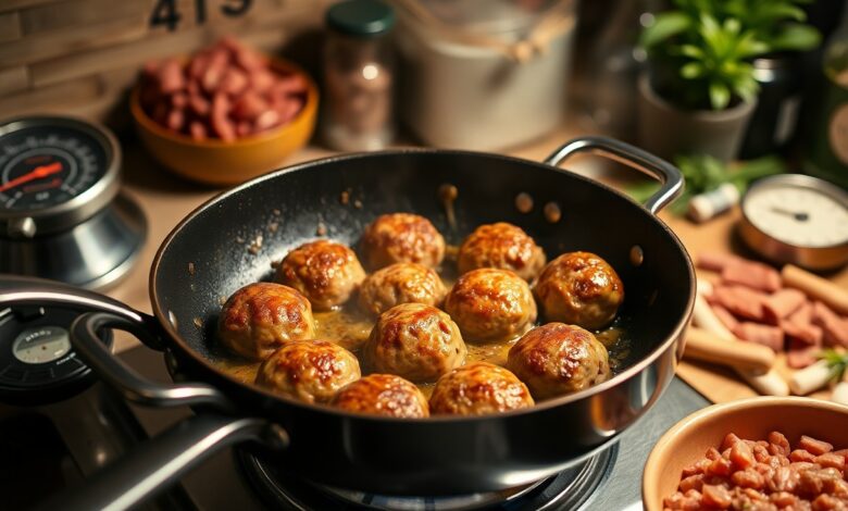 Frikadellen braten - Grundrezept mit Dauer und Temperatur