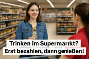 Darf man im Supermarkt trinken?