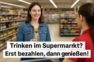 Darf man im Supermarkt trinken?