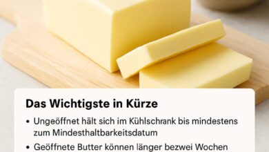 Haltbarkeit Butter