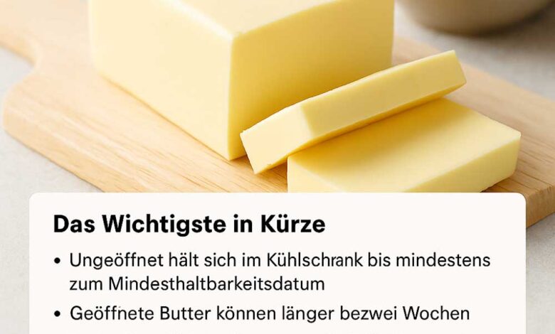 Haltbarkeit Butter