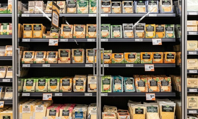 Provolone Ersatz und Alternativen im Supermarkt